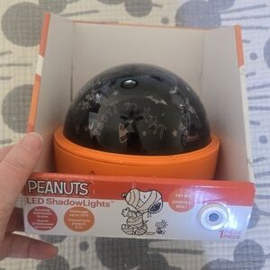 New Gemmy Peanuts Snoopy & Friends Rotating Halloween Led Shadow Lights Orange